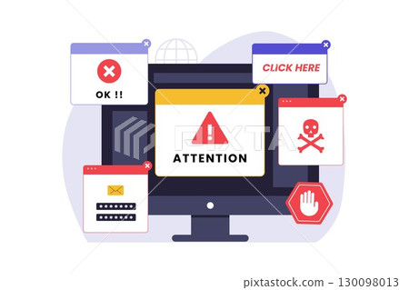 Illustration of Adware Malware Illustration of Adware Malware 130098013