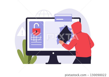 Illustration of Zero-Day Exploit Hacking 130098022