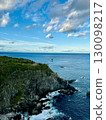 The cliffs and observation deck of Cape Ashizuri, with a spectacular view of the blue sky and sea 130098217