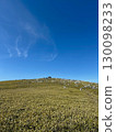 Shikoku Karst grassland and blue sky scenery 130098233
