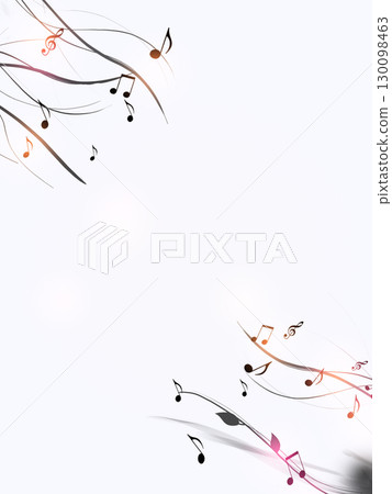 music notes melody poster 130098463