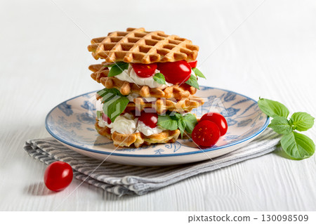 Caprese Waffle Stack. Caprese Waffle Stack. 130098509