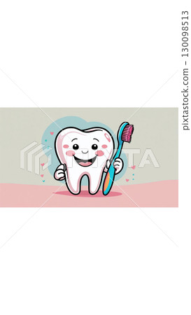 可愛的牙齒插圖 130098513