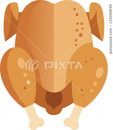 Simple vector illustration icon of roasted turkey Simple vector illustration icon of roasted turkey 130098640