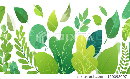 Green vegetable leaf background illustration 130098697