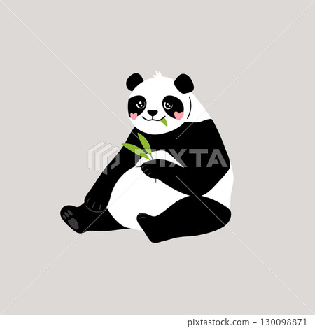 Cute panda bear with bamboo vector illustration Cute panda bear with bamboo vector illustration 130098871