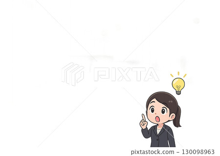 靈感插圖:一個男人拿著燈泡圖標,手指向上 靈感插圖:一個男人拿著燈泡圖標,手指向上 130098963