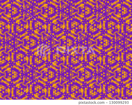 Halloween Geometric Patterns - 200 Purple and Orange Abstract Background Designs 130099293