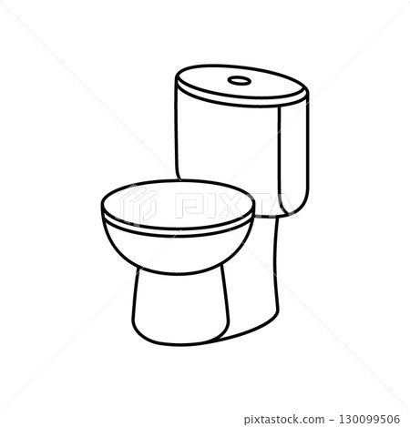 Clean toilet bowl outline symbols. Bathroom hygiene. Vector illustration Clean toilet bowl outline symbols. Bathroom hygiene. Vector illustration 130099506