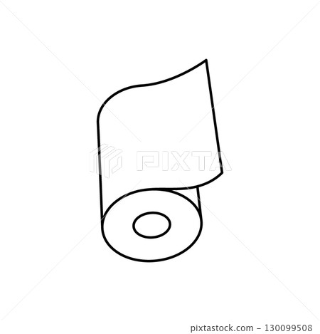 Toilet paper roll outline symbols. Tissue roll soft. Vector illustration 130099508