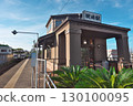 Makurazaki Station building and train 130100095