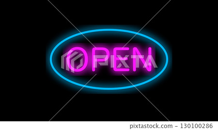 霓虹燈 OPEN 字母 130100286
