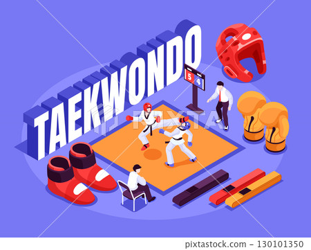 Isometric Modern Composition of Taekwondo Competition 130101350