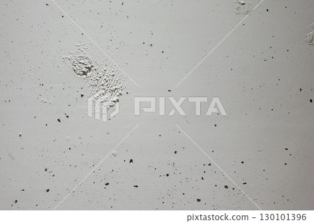 粗糙的白色牆壁,有小孔和小凸起 粗糙的白色牆壁,有小孔和小凸起 130101396