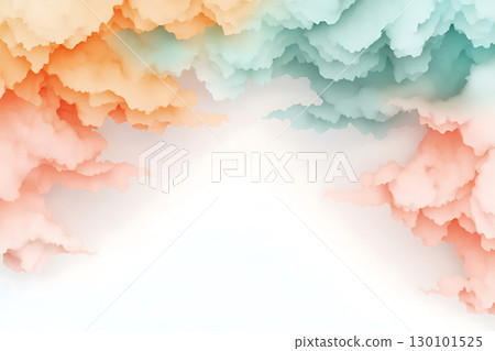 Abstract pastel clouds in soft tones creating a dreamy and serene background design 130101525