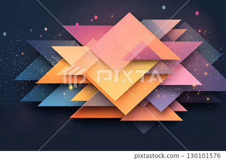 Colorful Geometric Layers with Sparkling Effects on a Dark Background for Creative Designs Colorful Geometric Layers with Sparkling Effects on a Dark Background for Creative Designs 130101576