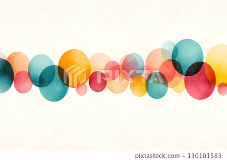 Colorful Watercolor Circles on Soft Background for Creative Design Projects and Artwork 130101583