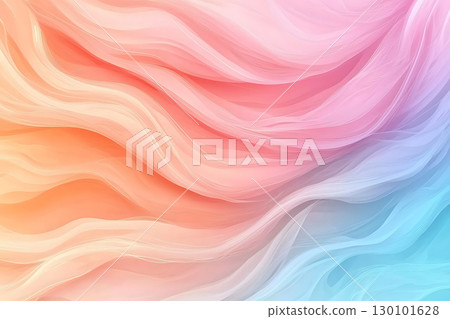 Soft Flowing Abstract Background in Pastel Shades of Pink, Orange, and Blue Swirls 130101628