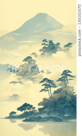 Japanese-style wallpaper with motifs of Japanese nature and scenery. Elegant, understated colors and artistic textures are in harmony. 130102070