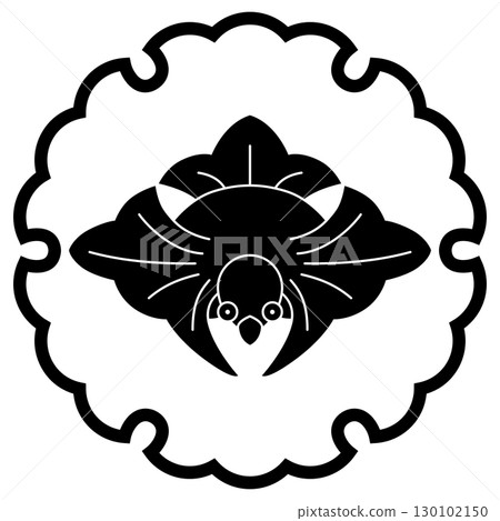 This is the family crest. It is a snow circle with a swollen sparrow and diamond pattern. 130102150