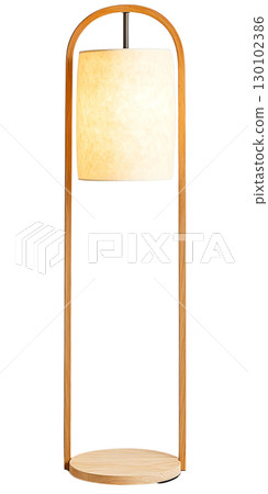 Modern floor lamp with wooden frame and soft light shade, perfect for cozy interiors. Ideal for living rooms, bedrooms, or reading nooks 130102386
