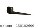 Vintage wooden smoking pipe isolated on white background. Perfect for retro design, historical themes, collecting or nostalgic art. 130102600
