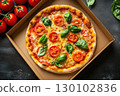 pizza on black background 130102836
