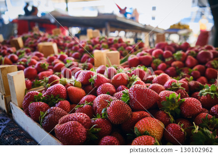 Fresh Strawberries at Local Farmers Market Fresh Strawberries at Local Farmers Market 130102962