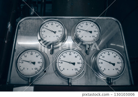 Industrial Control Panel with Analog Temperature Gauges 130103006