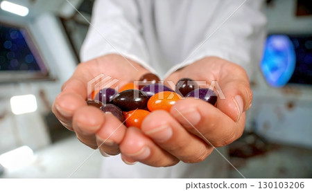 Hand holding colorful capsules and pills, healthcare background with pharmacy medicine concept, drugs and treatment illustration, science and medical healthcare theme Hand holding colorful capsules and pills, healthcare background with pharmacy medicine concept, drugs and treatment illustration, science and medical healthcare theme 130103206
