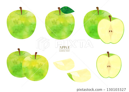 青蘋果水彩插圖集 130103327