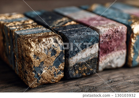 Building material. Marble polished surface. Veining details. Stone texture. 130103932