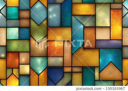 Structural strength. Seamless texture of colorful stained glass. Structural strength. Seamless texture of colorful stained glass. 130103967