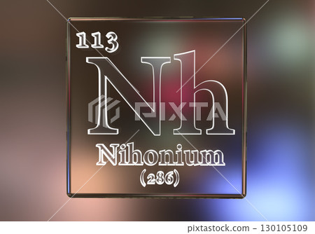 Nihonium, Nh, a recently discovered synthetic chemical element Nihonium, Nh, a recently discovered synthetic chemical element 130105109