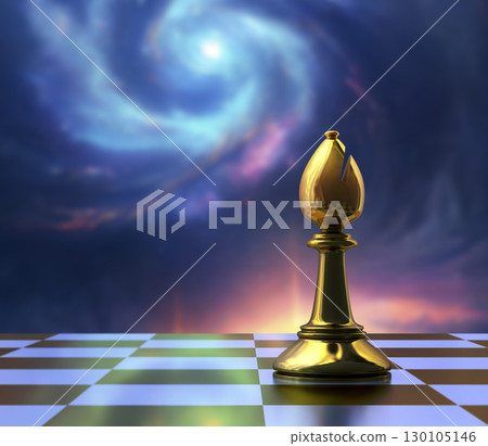 Chess bishop, illustration Chess bishop, illustration 130105146