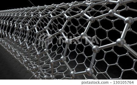 Carbon nanotube, 3D illustration Carbon nanotube, 3D illustration 130105764