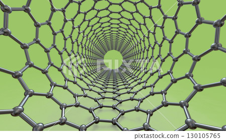 Carbon nanotube, 3D illustration Carbon nanotube, 3D illustration 130105765