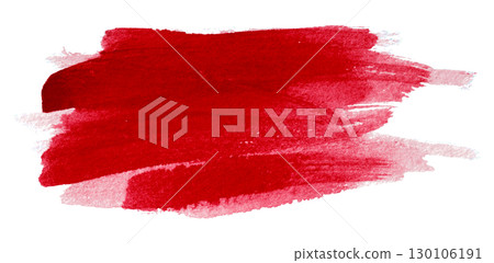 red watercolor background. Artistic hand paint. Isolated on transparent background. 130106191