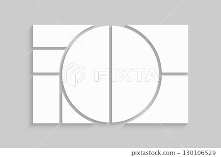 Template collage of eight frames, images, photo 130106529