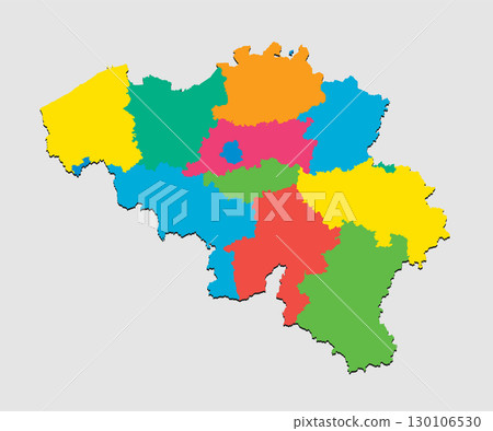 Vector map country Belgium divided on regions 130106530