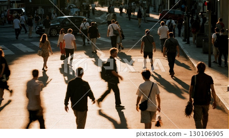 Crowd Movement, Human Flow, Urban Dynamics. Perfect for urban studies, public spaces, event planning 130106905