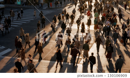 Crowd Movement, Human Flow, Urban Dynamics. Perfect for urban studies, public spaces, event planning 130106909
