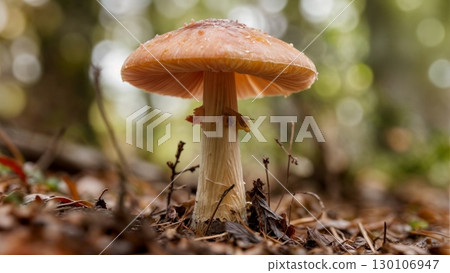 Mushroom Growth Time-lapse, Fungal Development, Forest Life. Ideal for mycology, nature education, forest themes 130106947