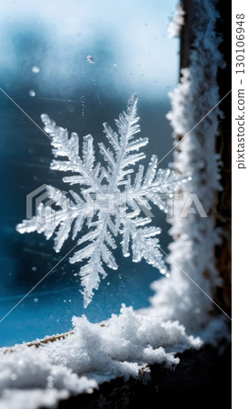 Ice Formation, Winter Patterns, Delicate Beauty. Great for scientific visualization, abstract art, cold themes, vertical shot Ice Formation, Winter Patterns, Delicate Beauty. Great for scientific visualization, abstract art, cold themes, vertical shot 130106948