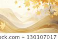 金色楓葉和彎曲的日式設計 130107017