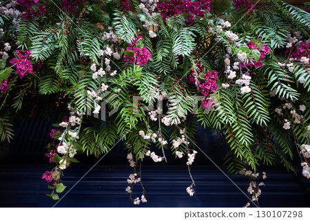 Floral decoration inside a hall Floral decoration inside a hall 130107298