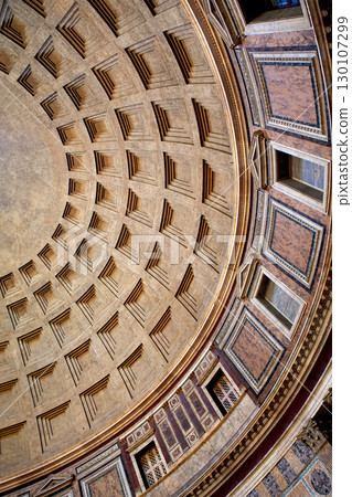 Interior of the dome of the Italian Pantheon Interior of the dome of the Italian Pantheon 130107299