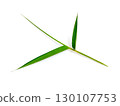 Bamboo leaves isolated on white background 130107753
