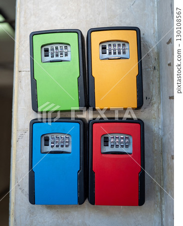 Secure key safes mounted near entrances, storing access keys safely and enabling convenient entry for authorized personnel Secure key safes mounted near entrances, storing access keys safely and enabling convenient entry for authorized personnel 130108567