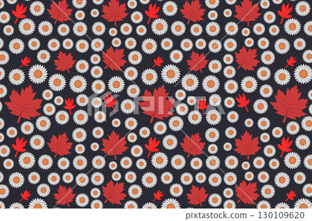 Autumn leaf pattern 130109620